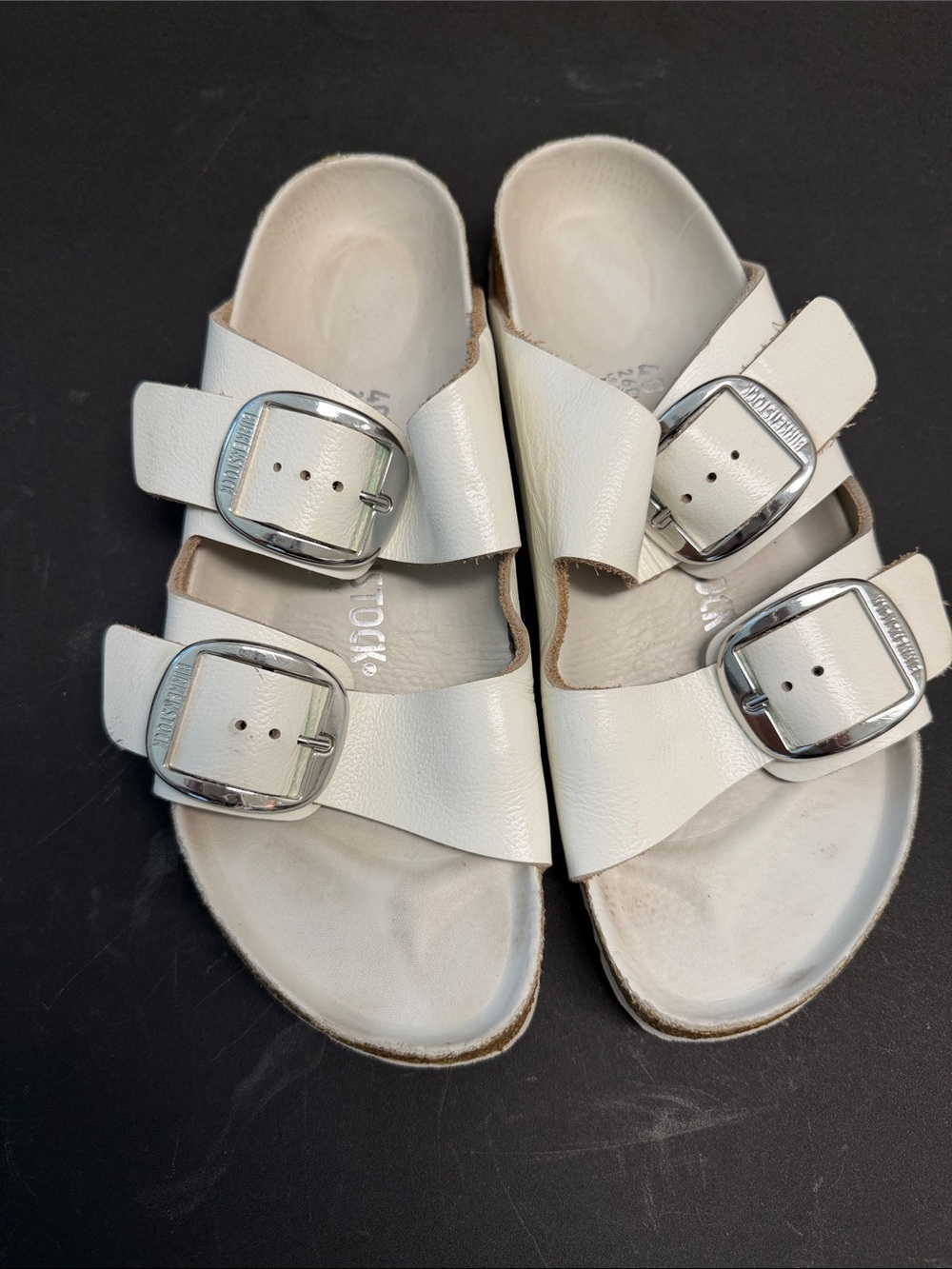 Birkenstock White Double-Strap Buckle Kids Sandals